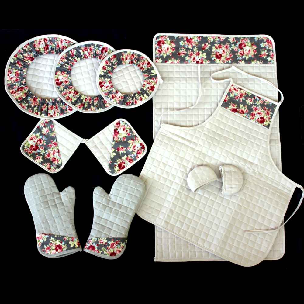 Price and Buy 11 Piece Floral Kitchen Apron Set Model Mamisa - Image 6