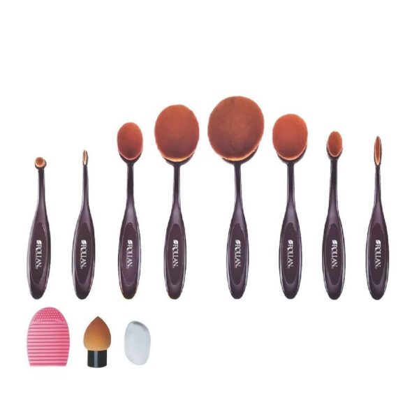 Price and Buy 11-Piece Oval Cosmetic Brush Set – Professional Makeup Tools for Flawless Blending