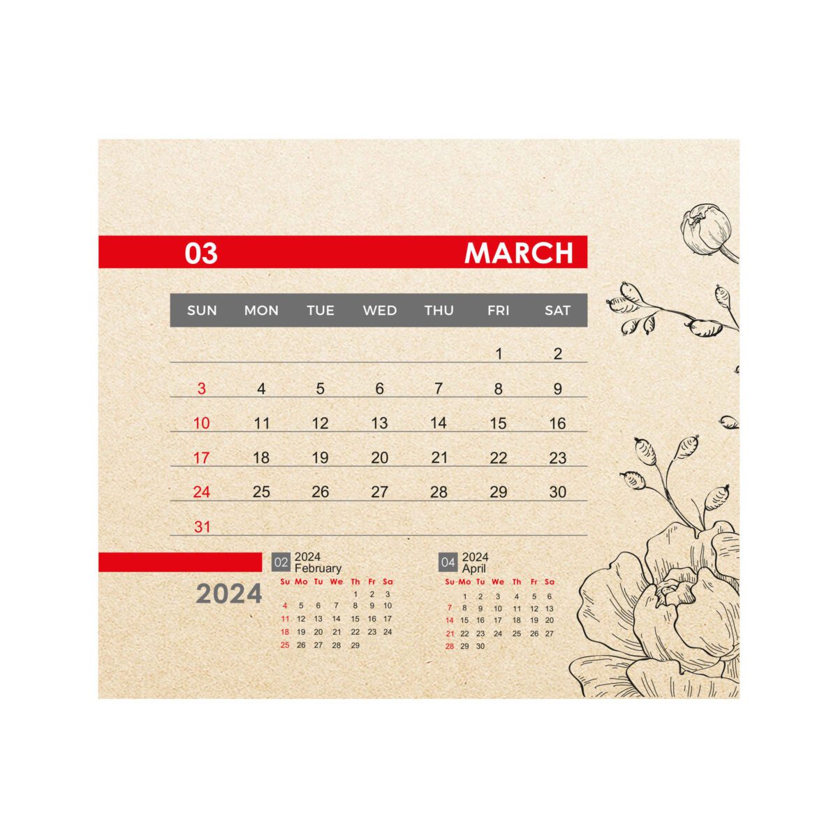 Price and Buy 1403 Persian Desk Calendar with Craft Paper & Notepad - Image 6