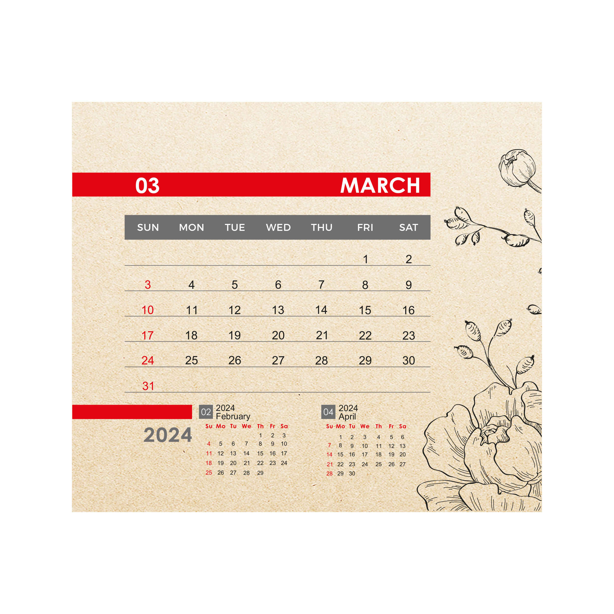 Price and Buy 1403 Persian Desk Calendar with Craft Paper & Notepad - Image 6