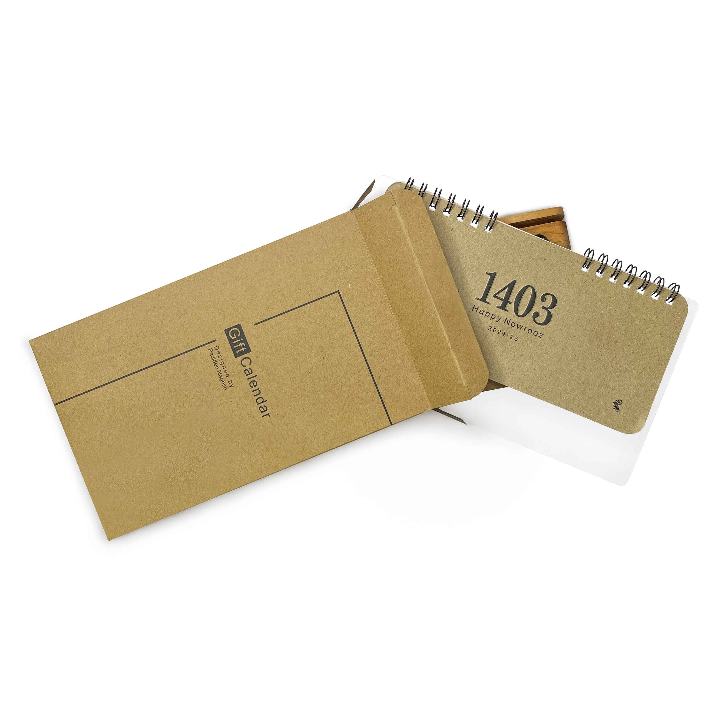 Price and Buy 1403 Persian Desk Calendar Wooden with Mobile Phone Holder - Image 6