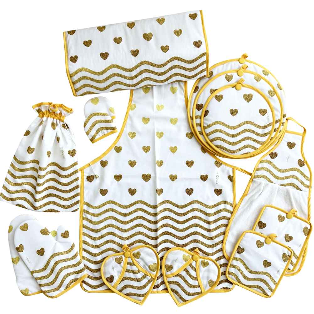 Price and Buy 15 Piece Kitchen Apron Set Model Aysan