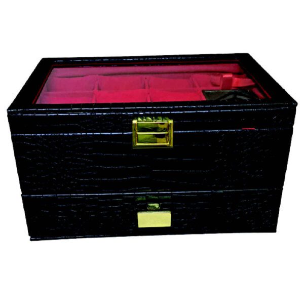 Price and Buy 2-Tier Watch and Jewelry Box with Synthetic Leather and Suede Lining_68fe0307e42ae.jpeg Price and Buy 2-Tier Watch and Jewelry Box with Synthetic Leather and Suede Lining