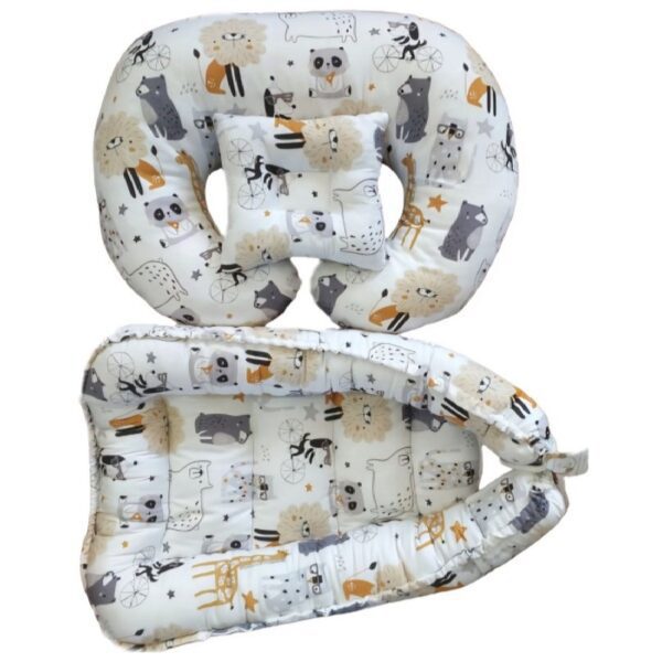 Price and Buy 3 Piece Cotton Baby Nest Set with Animal Design