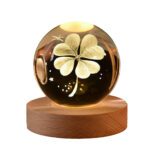 Price and Buy 3D Crystal Ball Night Light in Flower Design Fantasy Glowing LED Lamp