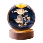 Price and Buy 3D Crystal Ball Night Light in Rose Flower Design Fantasy Glowing LED Lamp