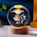 Price and Buy 3D Crystal Ball Night Light in Rose Flower Design Fantasy Glowing LED Lamp - Image 5
