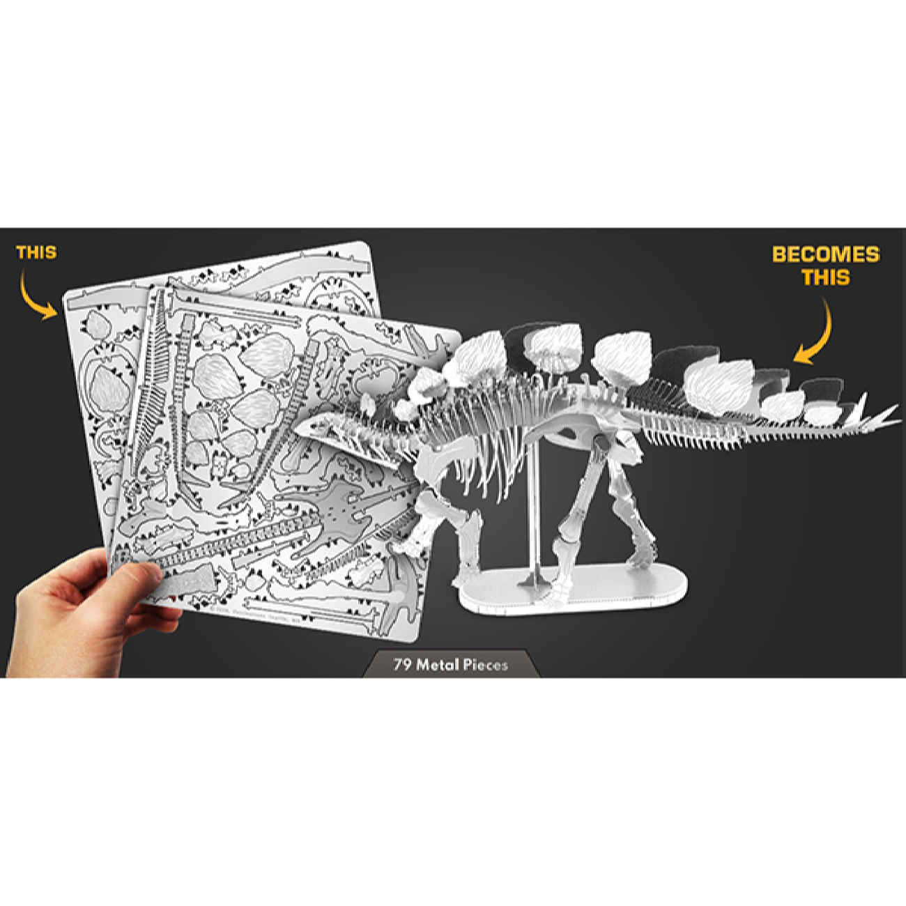 Price and Buy 3D Metal Puzzle – Stegosaurus Model Kit - Image 5