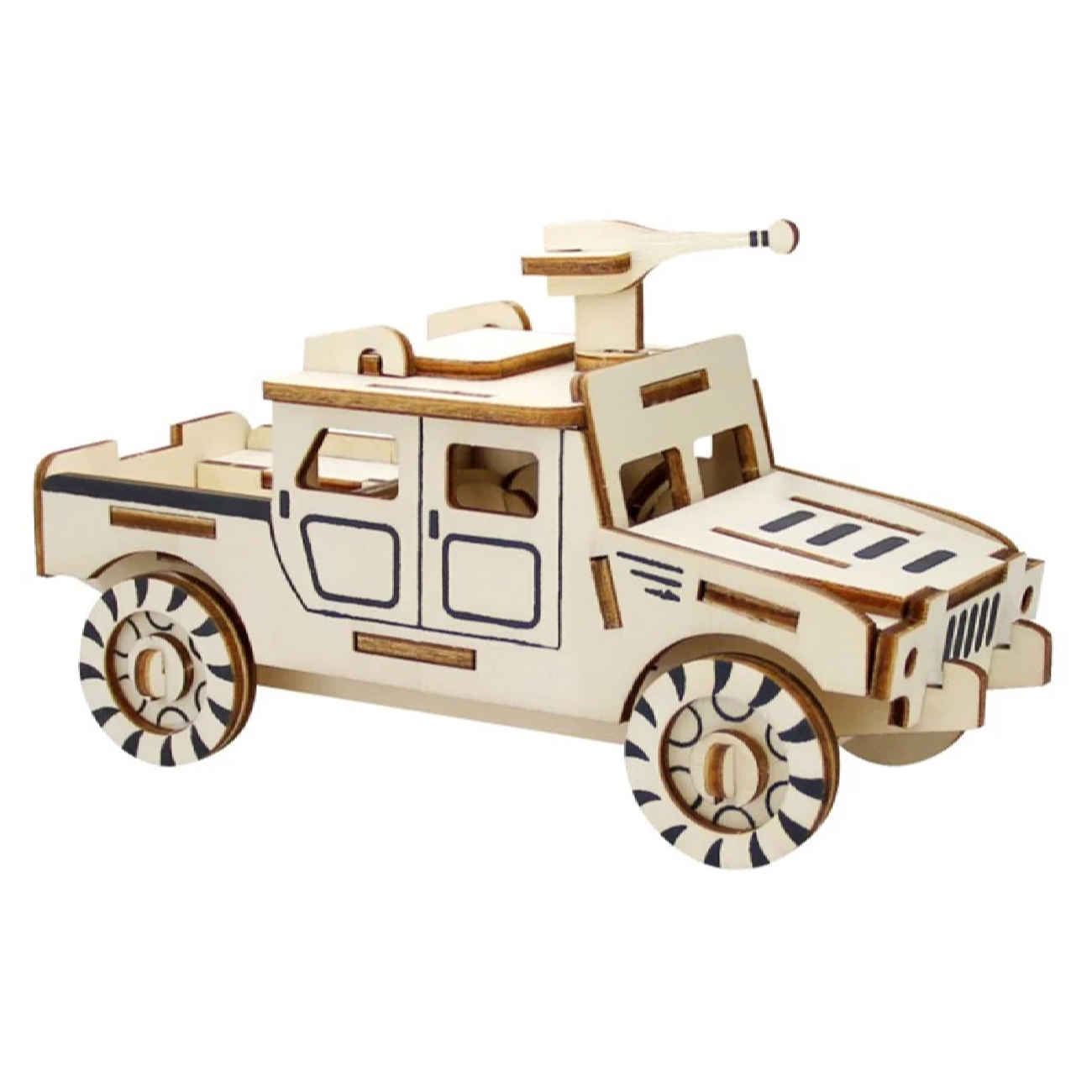 Price and Buy 3D Puzzle Wooden – Military Car Model Kit - Image 3