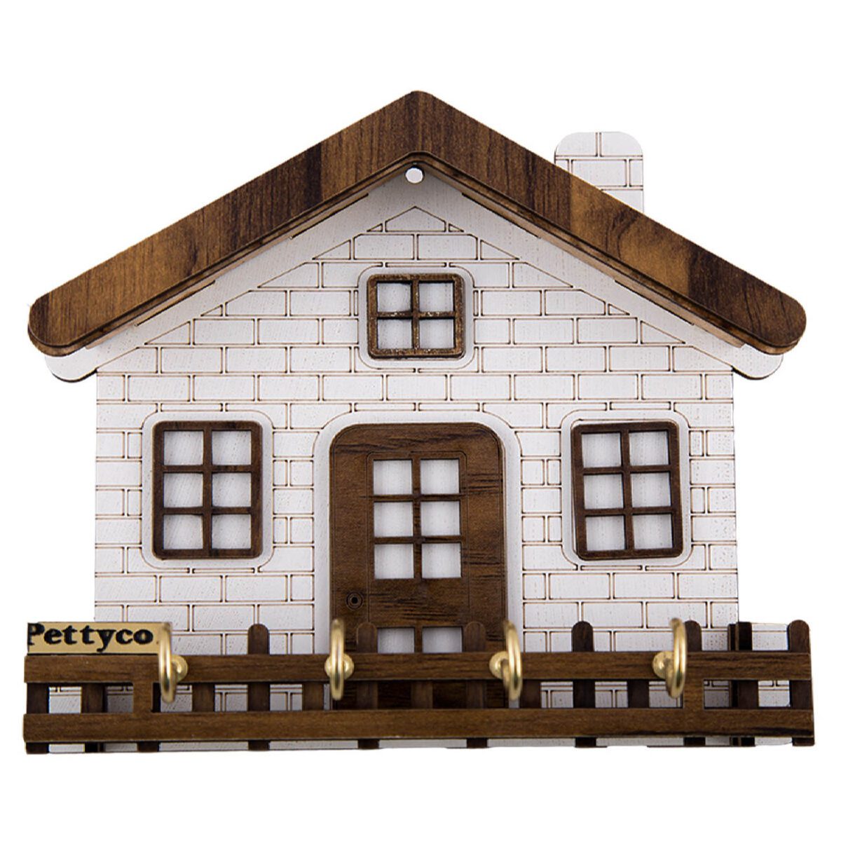 Price and Buy 4 Hook Wall Key Holder with Small Cottage Design - Image 3