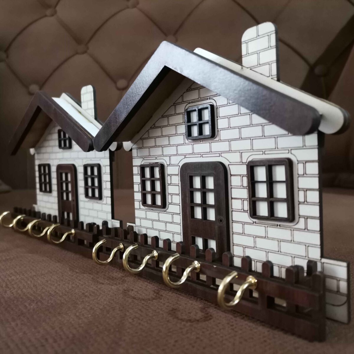 Price and Buy 4 Hook Wall Key Holder with Small Cottage Design - Image 4