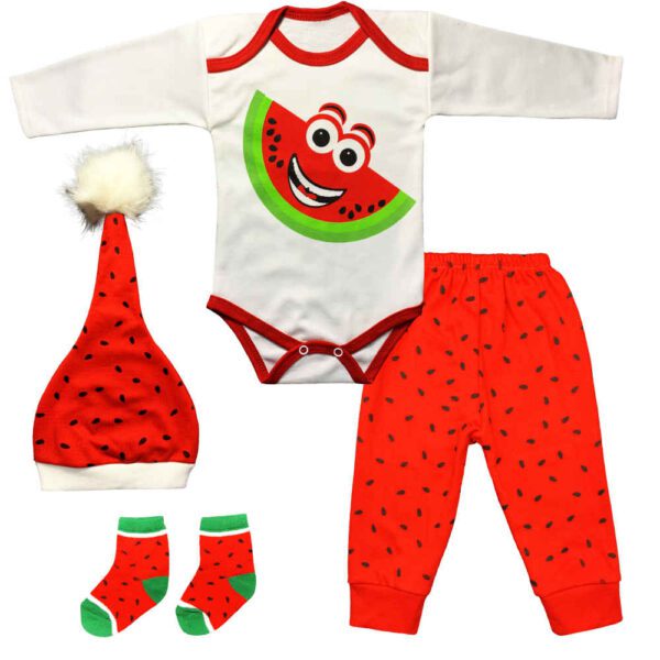 Price and Buy 4 Piece Yalda Baby Clothes Set Model Happy Watermelon