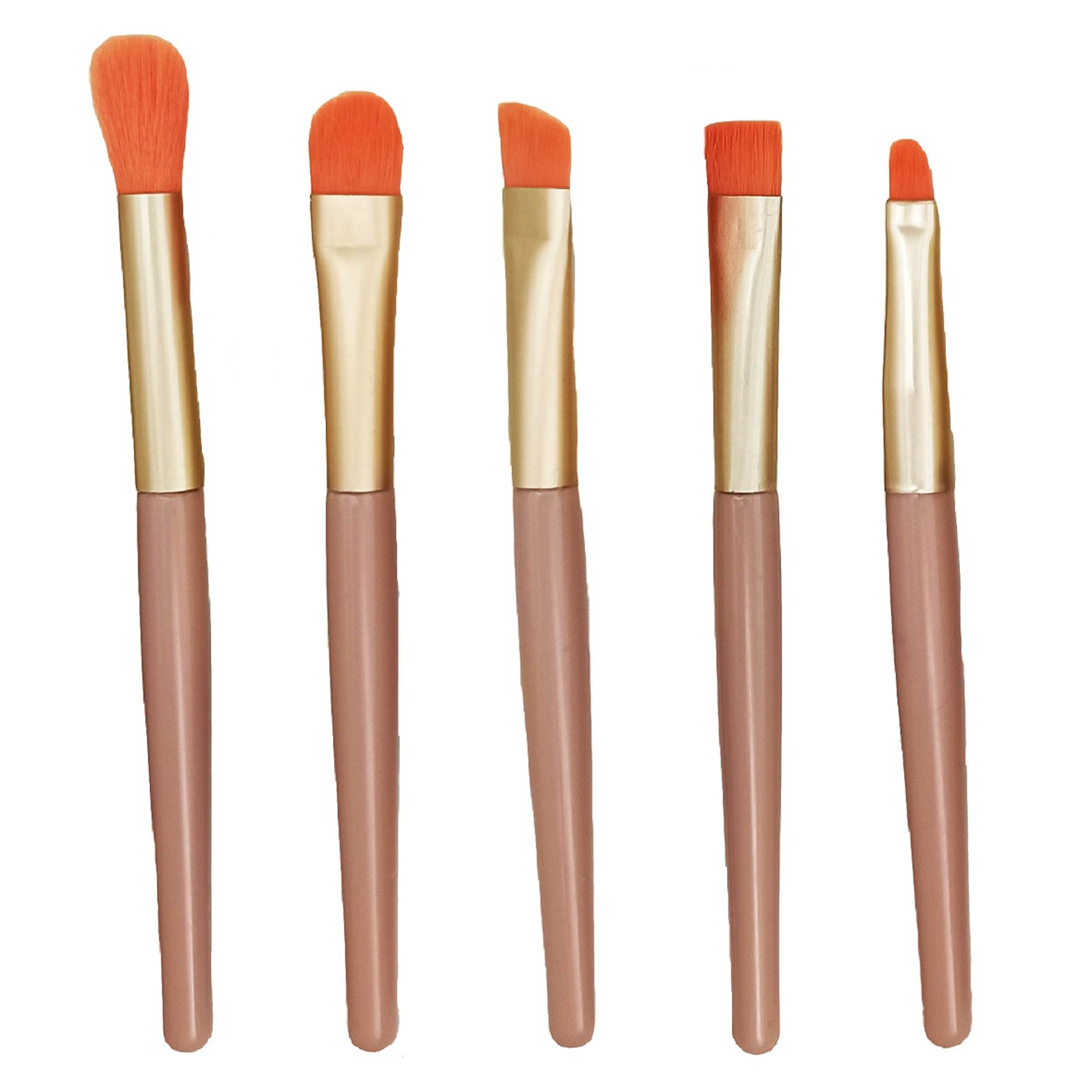 Price and Buy 5-Piece Filbert Bristle Paint Brush Set for Watercolor, Acrylic, & Gouache