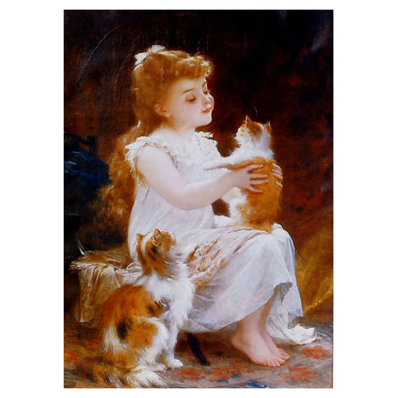 Price and Buy 500-Piece Jigsaw Puzzle: A Girl with Her Cats – Charming & Fun - Image 3