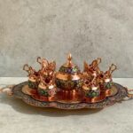 Price and Buy 6-person Copper and Mina Kari Tea Set with Very Delicate and Unique Patterns