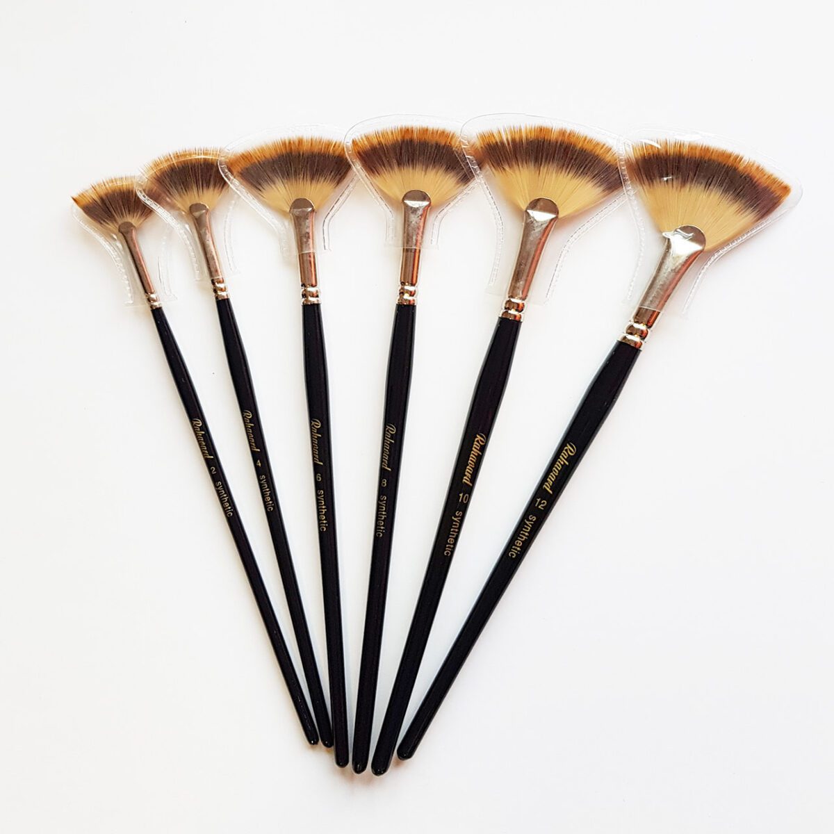 Price and Buy 6-Piece Fan Bristle Paint Brush Set with Wooden Handles