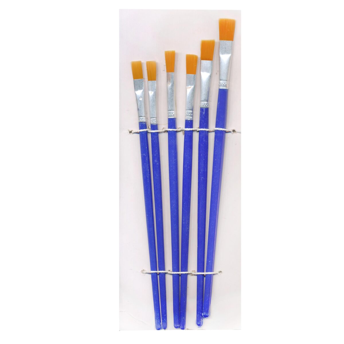 Price and Buy 6-Piece Flat Bristle Paint Brush Set for Watercolor, Acrylic, & Gouache - Image 3