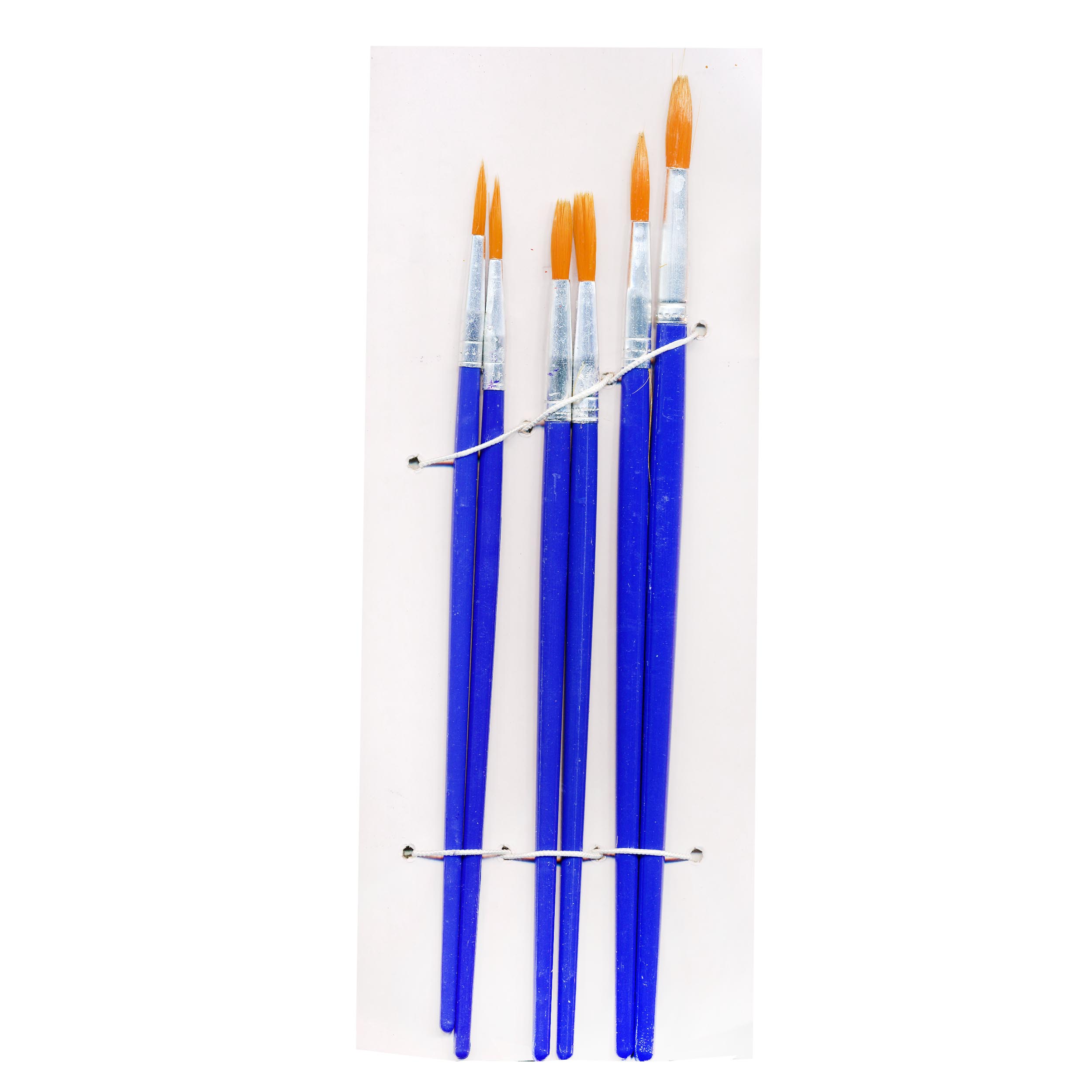 Price and Buy 6-Piece Round Bristle Paint Brush Set for Watercolor, Acrylic, & Gouache - Image 3