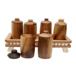 Price and Buy 6-Piece Wooden Spice Rack Set with Stand, Stylish and Practical Kitchen Organizer - Image 5