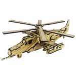 Price and Buy 64-Piece Wooden 3D Puzzle Model Kit – Attack Helicopter
