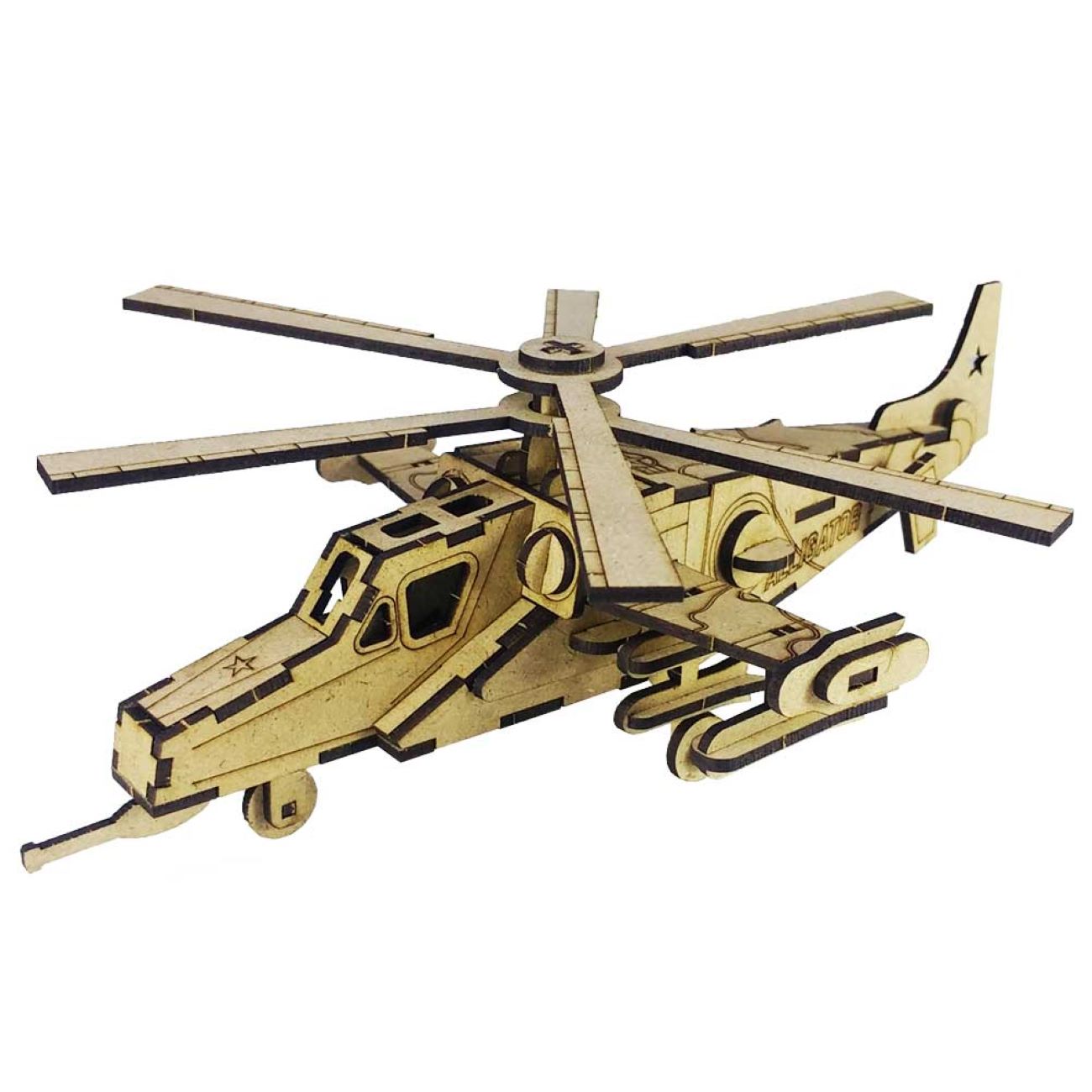 Price and Buy 64-Piece Wooden 3D Puzzle Model Kit – Attack Helicopter_68ff39e7b3417.jpeg Price and Buy 64-Piece Wooden 3D Puzzle Model Kit – Attack Helicopter - Image 1