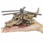 Price and Buy 64-Piece Wooden 3D Puzzle Model Kit – Attack Helicopter - Image 8