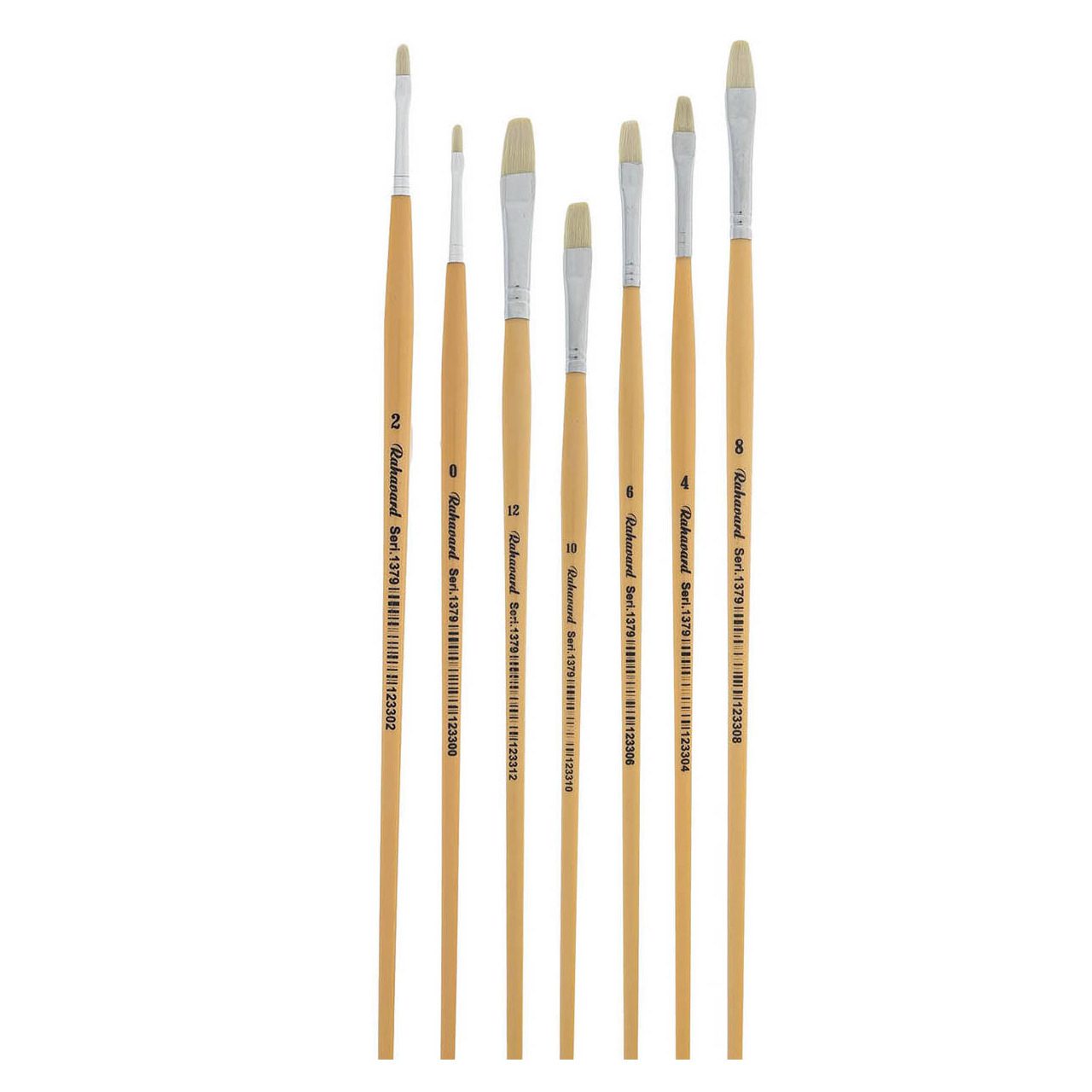Price and Buy 7-Piece Flat Bristle Paint Brush Set for Watercolor, Acrylic, & Gouache
