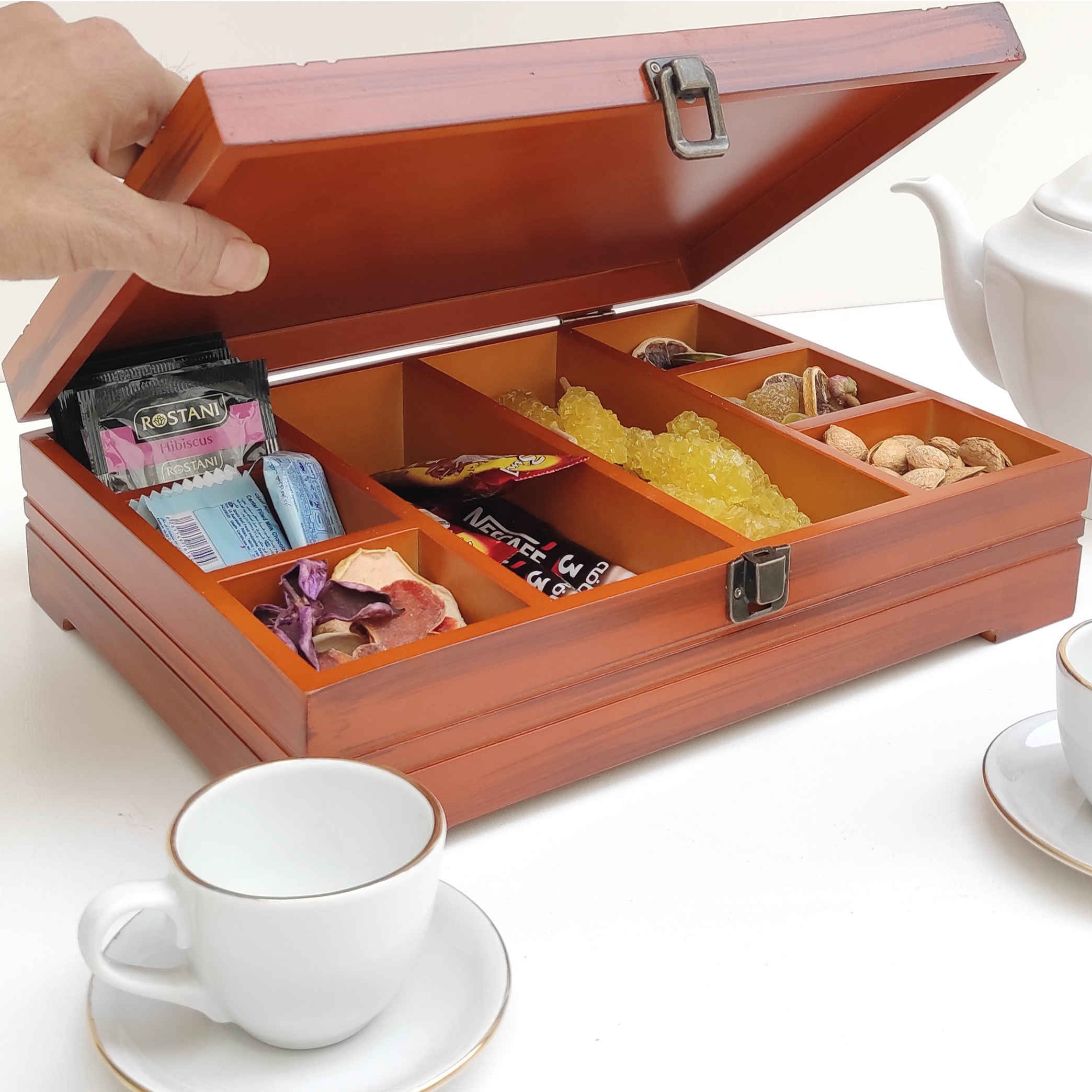 Price and Buy 8-Slot Tea Bag Organizer – Spacious and Stylish - Image 5