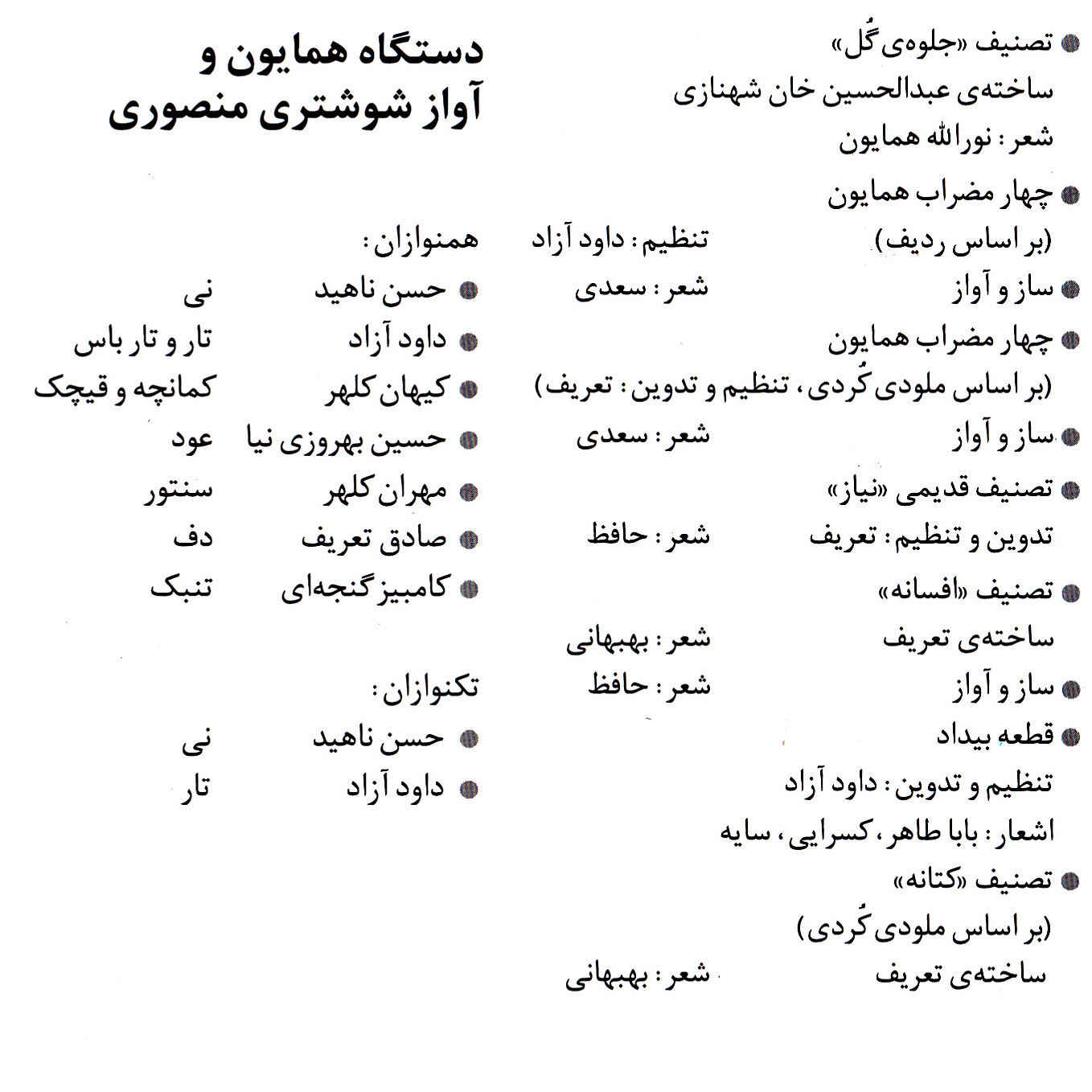 Price and Buy Abgineh Music Album by Sedigh Ta’rif - Image 3