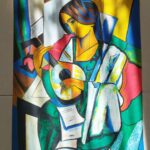 Price and Buy Abstract Gouache Painting in Cubist Style – Gift-Ready Wall Piece