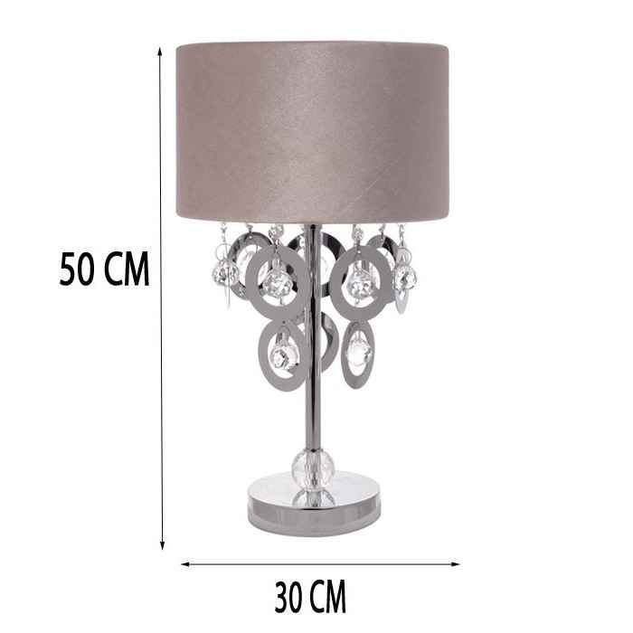 Price and Buy Accent Table Lamp Drum Lampshade With Crystal Ball Rama - Image 6