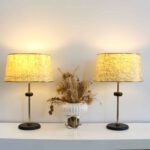 Price and Buy Accent Table Lamp with Drum Shade Design in Gold - Image 4