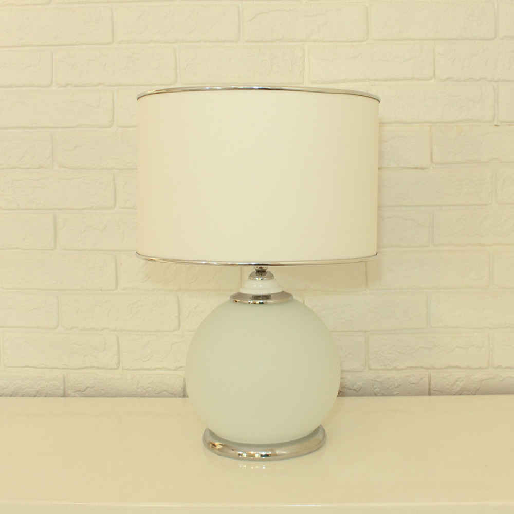 Price and Buy Accent Table Lamp with Fabric Drum Lampshade Orb Aserin - Image 6