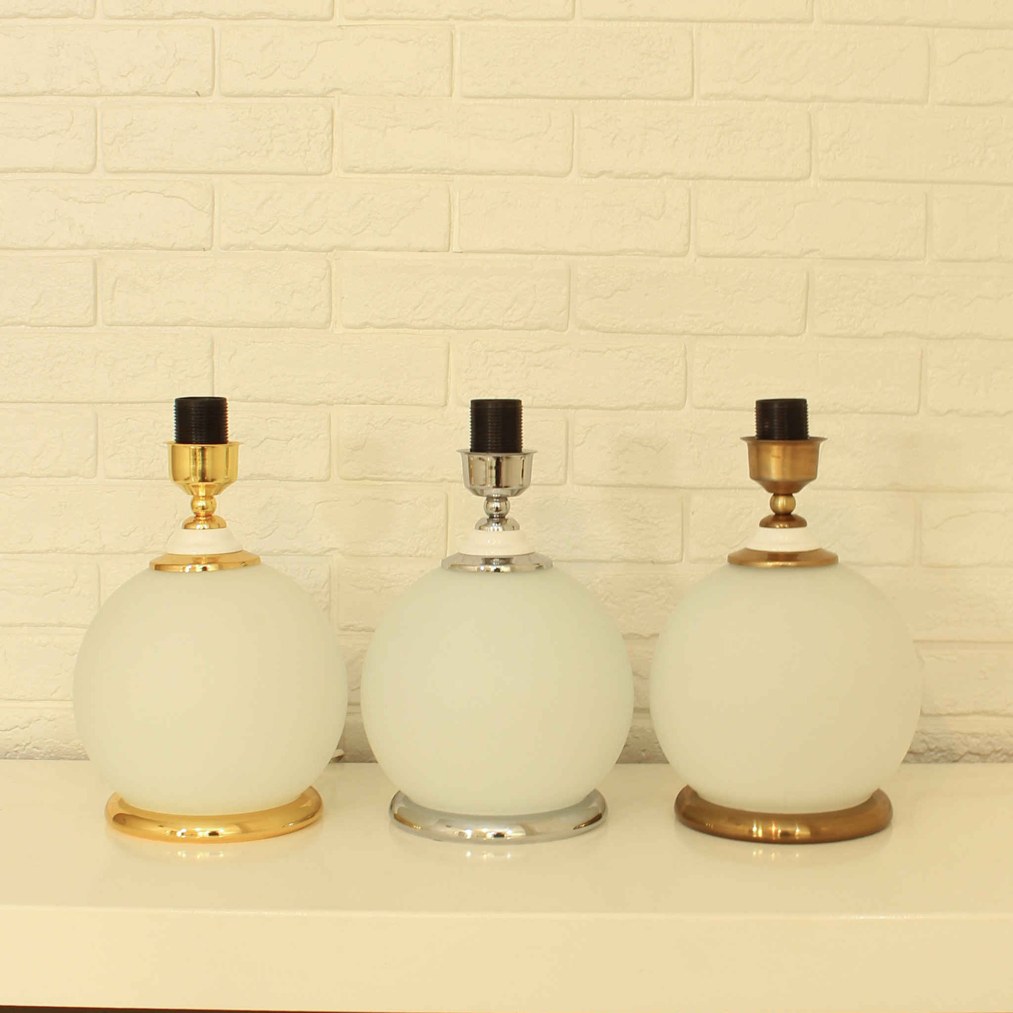 Price and Buy Accent Table Lamp with Fabric Drum Lampshade Orb Aserin - Image 7