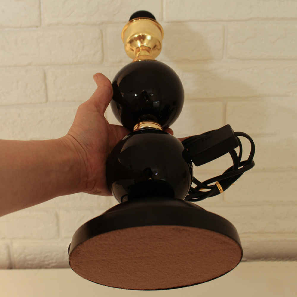 Price and Buy Accent Table Lamp with Fabric Drum Lampshade Orb - Image 5