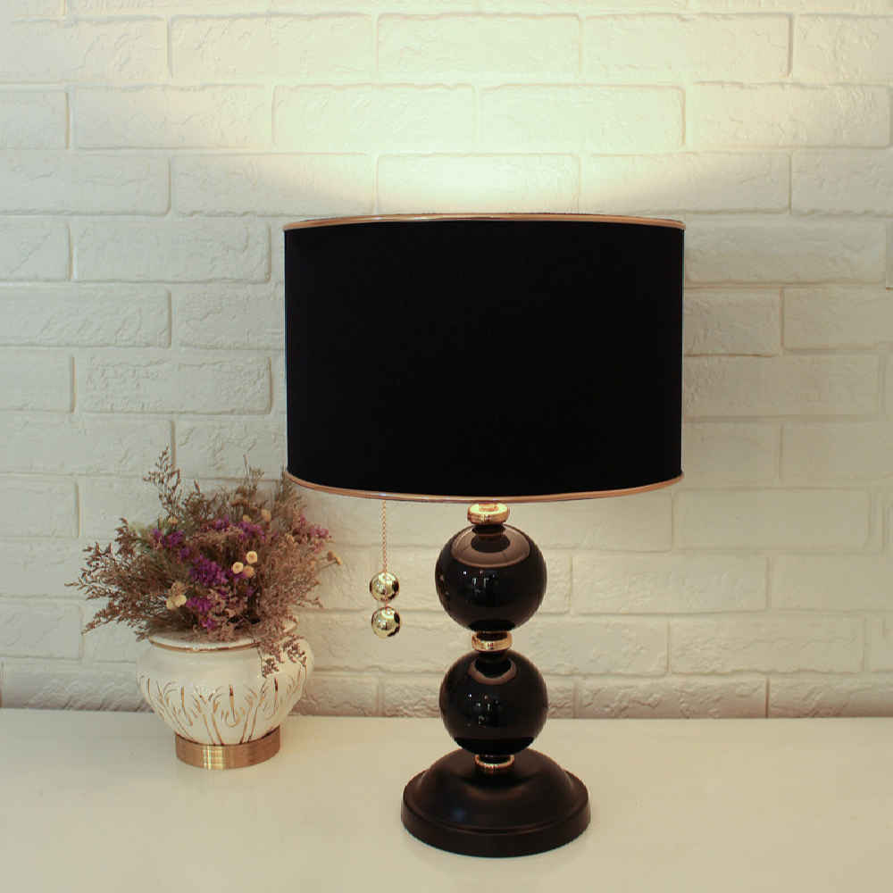 Price and Buy Accent Table Lamp with Fabric Drum Lampshade Orb - Image 6