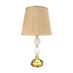 Price and Buy Accent Table Lamp with Fabric Tapered Lampshade Modern