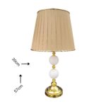 Price and Buy Accent Table Lamp with Fabric Tapered Lampshade Modern - Image 3