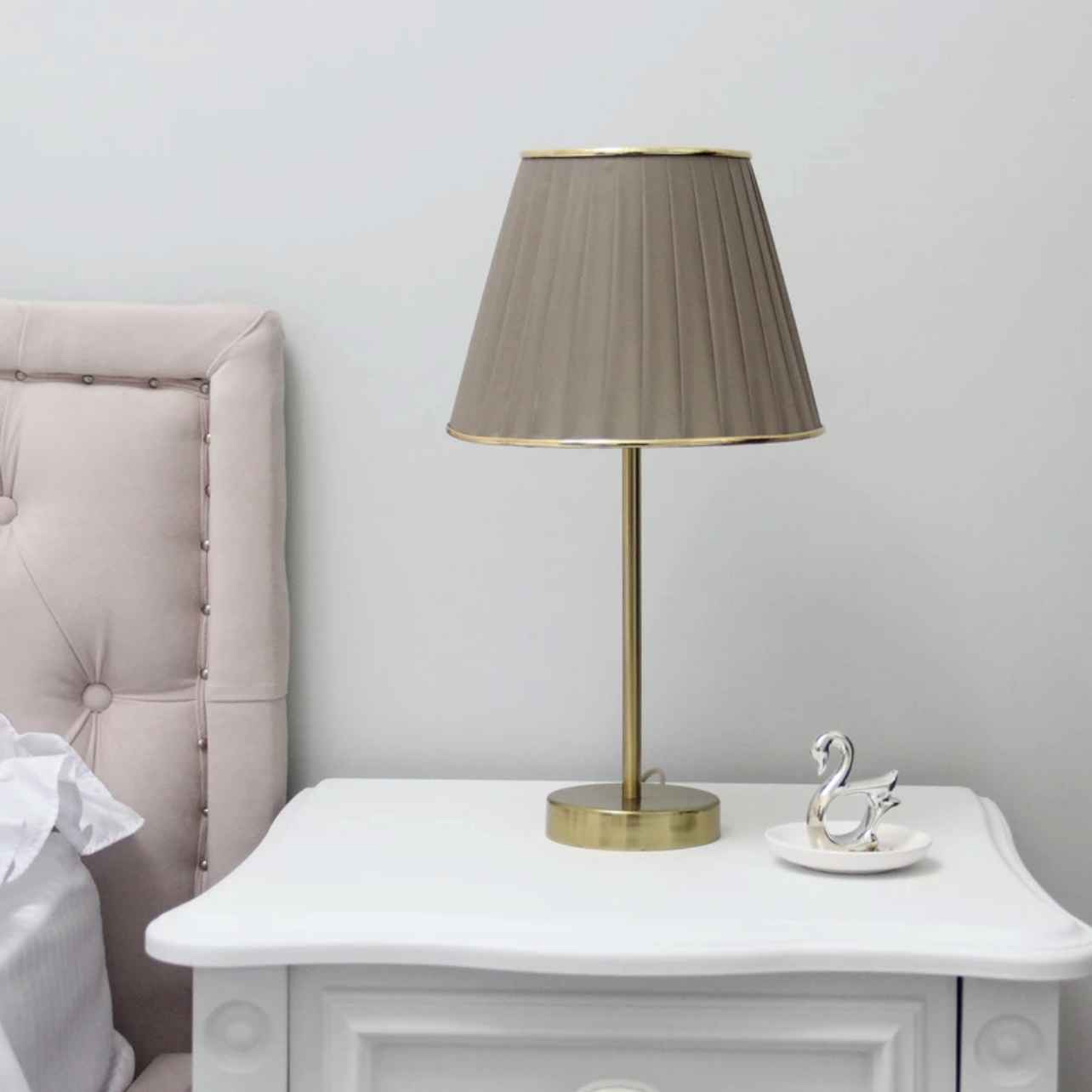 Price and Buy Accent Table Lamp with Fabric Tapered Lampshade Norham - Image 5
