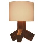 Price and Buy Accent Wooden Table Lamp Handcrafted Bahman