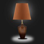 Price and Buy Accent Wooden Table Lamp Handcrafted Brown Choobin - Image 3