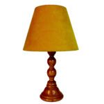 Price and Buy Accent Wooden Table Lamp Handcrafted Brown Orhan