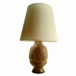 Price and Buy Accent Wooden Table Lamp Handcrafted Cream & Brown Jinara