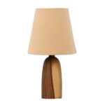 Price and Buy Accent Wooden Table Lamp Handcrafted Cream Mana