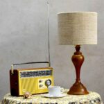 Price and Buy Accent Wooden Table Lamp Handcrafted Cream Narvan - Image 3