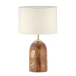 Price and Buy Accent Wooden Table Lamp Handcrafted Farsam