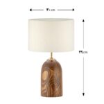 Price and Buy Accent Wooden Table Lamp Handcrafted Farsam - Image 5