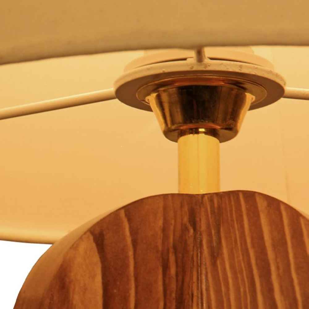 Price and Buy Accent Wooden Table Lamp Handcrafted Messina - Image 4