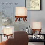 Price and Buy Accent Wooden Table Lamp Handcrafted Square - Image 3
