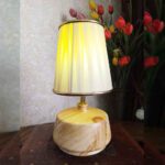 Price and Buy Accent Wooden Table Lamp Handcrafted White Liana - Image 3